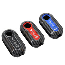 Load image into Gallery viewer, Car Flip Key Case Cover Auto Key Shell Fob Keychain Cover ABS&Silicone for Fiat Ducato 500 500L Panda Grande Punto Lancia Musa Accessories