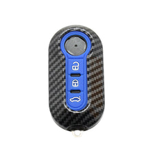 Load image into Gallery viewer, Car Flip Key Case Cover Auto Key Shell Fob Keychain Cover ABS&Silicone for Fiat Ducato 500 500L Panda Grande Punto Lancia Musa Accessories