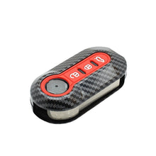 Load image into Gallery viewer, Car Flip Key Case Cover Auto Key Shell Fob Keychain Cover ABS&Silicone for Fiat Ducato 500 500L Panda Grande Punto Lancia Musa Accessories