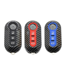 Load image into Gallery viewer, Car Flip Key Case Cover Auto Key Shell Fob Keychain Cover ABS&Silicone for Fiat Ducato 500 500L Panda Grande Punto Lancia Musa Accessories