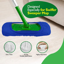 Load image into Gallery viewer, Thickened Elastic Band Flat Mop Pads Coral Fleece/Microfiber/Chenille Replacement Rotary Sweeper Mop Washable Wet Mopping Cloth for Floor Cleaning