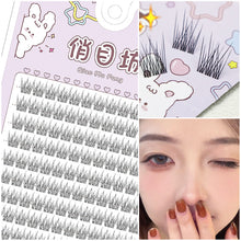 Load image into Gallery viewer, Baby Straight 10-12mm Black DIY Lash Extension Kit Lash Clusters No Glue DIY Lash Extension Cluster Lashes 10 Rows