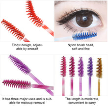 Load image into Gallery viewer, 50Pcs Disposable Eyelash Brush Soft Head Crystal Eyebrow Brush Lash Extension Brush Mascara Wand Makeup Tool