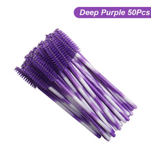 Load image into Gallery viewer, 50Pcs Disposable Eyelash Brush Soft Head Crystal Eyebrow Brush Lash Extension Brush Mascara Wand Makeup Tool