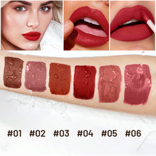 Load image into Gallery viewer, 6 Colors Waterproof Liquid Lipstick Matte Velvet Clay Texture Lip Gloss Bohemian Style Earth Brown Lasting Non Stick Cup Makeup