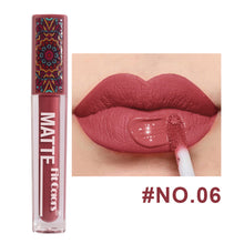 Load image into Gallery viewer, 6 Colors Waterproof Liquid Lipstick Matte Velvet Clay Texture Lip Gloss Bohemian Style Earth Brown Lasting Non Stick Cup Makeup