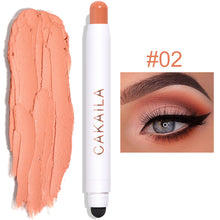 Load image into Gallery viewer, 12 Colors Shiny Facial Non-sticky Long-lasting Matte Pearl Liner Double-sided Eyeshadow Eyeliner