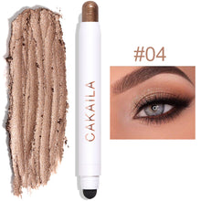 Load image into Gallery viewer, 12 Colors Shiny Facial Non-sticky Long-lasting Matte Pearl Liner Double-sided Eyeshadow Eyeliner