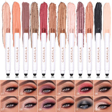 Load image into Gallery viewer, 12 Colors Shiny Facial Non-sticky Long-lasting Matte Pearl Liner Double-sided Eyeshadow Eyeliner