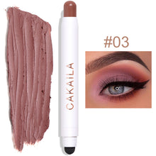 Load image into Gallery viewer, 12 Colors Shiny Facial Non-sticky Long-lasting Matte Pearl Liner Double-sided Eyeshadow Eyeliner