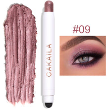 Load image into Gallery viewer, 12 Colors Shiny Facial Non-sticky Long-lasting Matte Pearl Liner Double-sided Eyeshadow Eyeliner