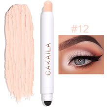 Load image into Gallery viewer, 12 Colors Shiny Facial Non-sticky Long-lasting Matte Pearl Liner Double-sided Eyeshadow Eyeliner