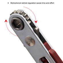 Load image into Gallery viewer, Multifunctional Bidirectional Ratchet Flat Head Elbow Flat Screwdriver Ratchet Wrench Cross-shaped Hexagonal Slotted Tool