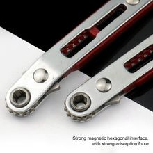 Load image into Gallery viewer, Multifunctional Bidirectional Ratchet Flat Head Elbow Flat Screwdriver Ratchet Wrench Cross-shaped Hexagonal Slotted Tool