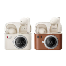 Load image into Gallery viewer, 5.4 Wireless Bluetooth Headphones Retro Camera Design Long Battery Life Noise-Canceling Headphones With Battery Level Display