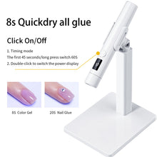 Load image into Gallery viewer, Hand Held Portable Nail Drying Lamp Nail Enhancement Mini Photo Therapy Lamp Household Nail Salon Rechargeable Nail Lamp