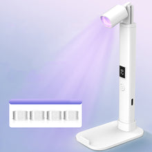 Load image into Gallery viewer, Portable Nail Art Handheld Flathead Lamp Rechargeable Version Retractable Flathead Lamp Bracket Nail Plate Phototherapy Lamp