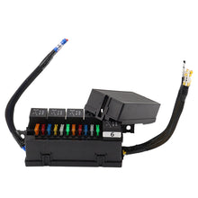Load image into Gallery viewer, 12V 40A Car Auto Relay Box Dual Pre-Wired Fuse and Relay Box with 11pcs ATC/ATO Blade Fuses 5-30A 6Pcs 4 Pin 40A Relays Fuse Block