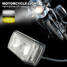 Load image into Gallery viewer, Motorcycle LED Spotlights with Short Three Sided Lenses High Low Beam Headlights External for Electric Vehicle Light