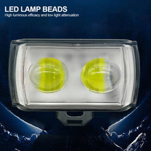 Load image into Gallery viewer, Motorcycle LED Spotlights with Short Three Sided Lenses High Low Beam Headlights External for Electric Vehicle Light