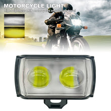Load image into Gallery viewer, Motorcycle LED Spotlights with Short Three Sided Lenses High Low Beam Headlights External for Electric Vehicle Light