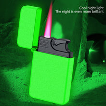 Load image into Gallery viewer, Windproof Waterproof Metal Lighter Noctilucent Red Fire Direct Cigar Lighter Men Smoke Accessoires