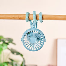 Load image into Gallery viewer, Portable Rechargeable 3-speed Fan Baby Stroller Bed Mute Fan Variable Base Octopus Mini Fan Office Desktop Hands Free Fan