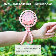 Load image into Gallery viewer, Portable Rechargeable 3-speed Fan Baby Stroller Bed Mute Fan Variable Base Octopus Mini Fan Office Desktop Hands Free Fan