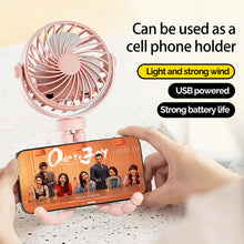 Load image into Gallery viewer, Portable Rechargeable 3-speed Fan Baby Stroller Bed Mute Fan Variable Base Octopus Mini Fan Office Desktop Hands Free Fan