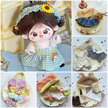 Load image into Gallery viewer, For 20cm Cotton Doll Baby Clothes Cute Summer Dress Bag Set Cute Toy Doll Dress Up Accessories
