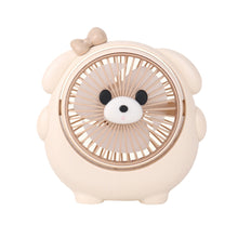 Load image into Gallery viewer, New Design Adorable Bear Shape Electric Fan Kawaii Desk Decor Portable 3-Speed Rechargeable Summer Cooling Equipment Office/Home Use Gift