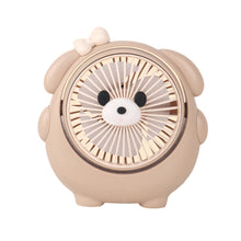 Load image into Gallery viewer, New Design Adorable Bear Shape Electric Fan Kawaii Desk Decor Portable 3-Speed Rechargeable Summer Cooling Equipment Office/Home Use Gift