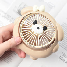 Load image into Gallery viewer, New Design Adorable Bear Shape Electric Fan Kawaii Desk Decor Portable 3-Speed Rechargeable Summer Cooling Equipment Office/Home Use Gift