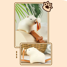 Load image into Gallery viewer, Portable Electric Fan Capybara Watch-Shaped Mini Fan Rechargeable Cute Design Carpincho 3-Speed Outdoor Kawaii Kids Anime Fan Gift