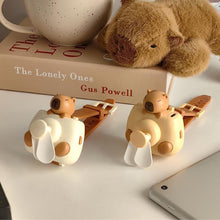 Load image into Gallery viewer, New Design Electric Fan Rechargeable Capybara Shaped Wrist Fan Kawaii Carpincho Foldable Design for Daily Use Outdoor Essentials