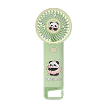 Load image into Gallery viewer, New Handldhe Electric fan Sakura Panda Cute Design 3-Speeds Rechargeable Portable Summer Essentials Outdoor Daily Use