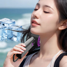 Load image into Gallery viewer, 2000mah Handheld Cooling Electric Fan Super High Quality 5-Speed Ice Ceramic Cooling Turbo & LCD Display for Fast Charging Desert Cooling Neck Fan Gift