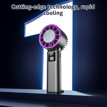 Load image into Gallery viewer, 2000mah Handheld Cooling Electric Fan Super High Quality 5-Speed Ice Ceramic Cooling Turbo & LCD Display for Fast Charging Desert Cooling Neck Fan Gift