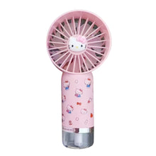 Load image into Gallery viewer, Portable 500mAh Handheld Misting Fan Ventilador con Spray Mist 3 Speeds with Spray Function & Cartoon Stickers Gift for Kids