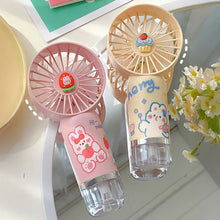 Load image into Gallery viewer, Portable 500mAh Handheld Misting Fan Ventilador con Spray Mist 3 Speeds with Spray Function & Cartoon Stickers Gift for Kids