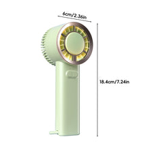 Load image into Gallery viewer, Handheld Fan Silent Electric Fan With Light Powerful Cool Wind Low Noise Portable Strong Breeze Noise-Free Cooling for Outdoor/Office/Travel