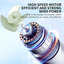 Load image into Gallery viewer, Handheld Fan Silent Electric Fan With Light Powerful Cool Wind Low Noise Portable Strong Breeze Noise-Free Cooling for Outdoor/Office/Travel