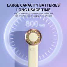 Load image into Gallery viewer, Handheld Fan Silent Electric Fan With Light Powerful Cool Wind Low Noise Portable Strong Breeze Noise-Free Cooling for Outdoor/Office/Travel