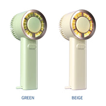 Load image into Gallery viewer, Handheld Fan Silent Electric Fan With Light Powerful Cool Wind Low Noise Portable Strong Breeze Noise-Free Cooling for Outdoor/Office/Travel