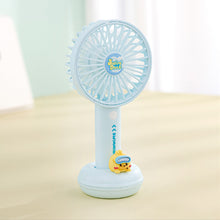 Load image into Gallery viewer, Durable Compact Electric Fan Cute Duck Theme Handheld Fan Mini Fan Foldable Handle 3 Wind Modes & Eco-Friendly ABS Material