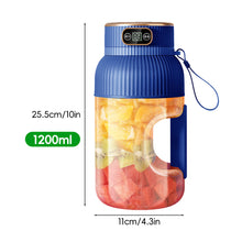 Load image into Gallery viewer, Newest 1200ml 1300mah Portable Juicer Blender Cup Smart LED Personal Leakproof One-Button Control Blender Sport Bottle Camping Fitness