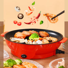 Load image into Gallery viewer, Electric Cooking Grill Pan with Non-Stick Inner Liner Fast Heating Compact Multi-Function Electric Skillet For Indoor/Outdoor BBQ Camping Kitchen Appliances