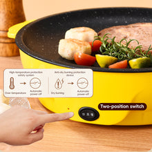 Load image into Gallery viewer, Electric Cooking Grill Pan with Non-Stick Inner Liner Fast Heating Compact Multi-Function Electric Skillet For Indoor/Outdoor BBQ Camping Kitchen Appliances