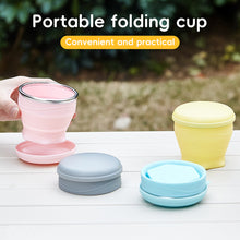 Load image into Gallery viewer, 180ml Foldable Silicone Cup Collapsible Travel Water Bottle Baby-Safe Leak-Proof Heat-Resistant For Camping Hiking Backpacking TravelEssentials