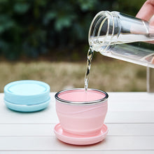 Load image into Gallery viewer, 180ml Foldable Silicone Cup Collapsible Travel Water Bottle Baby-Safe Leak-Proof Heat-Resistant For Camping Hiking Backpacking TravelEssentials